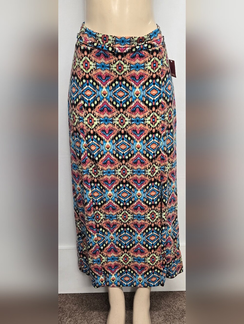 No Boundaries Nobo Roll Over Knit Midi Skirt Stretch L 11-13 Juniors Y2K